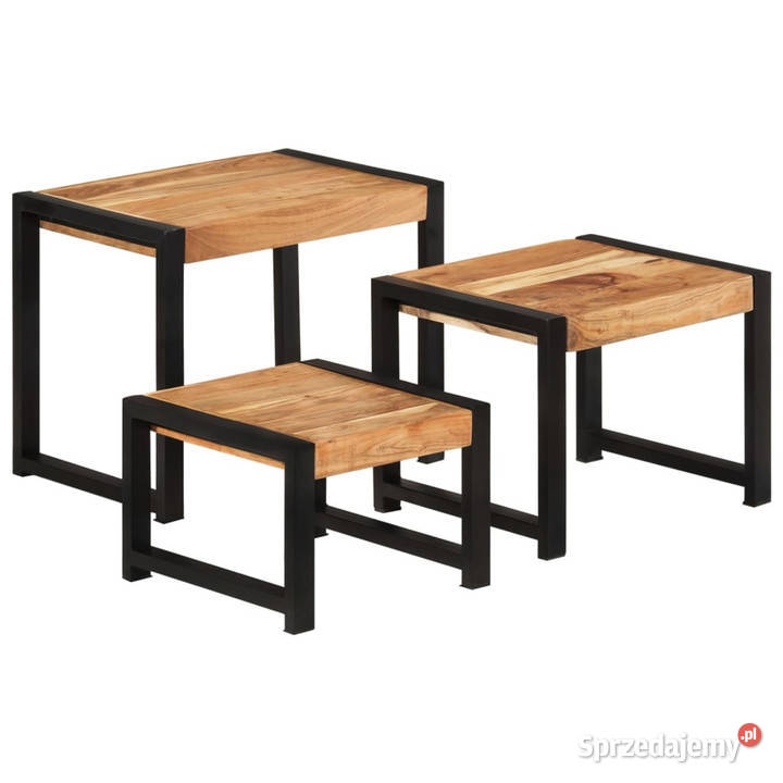 Stoliki wsuwane pod siebie 3 lite drewno mazowieckie Warszawa