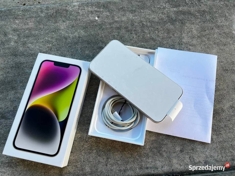 Nowy iPhone 14 biały Łańcut