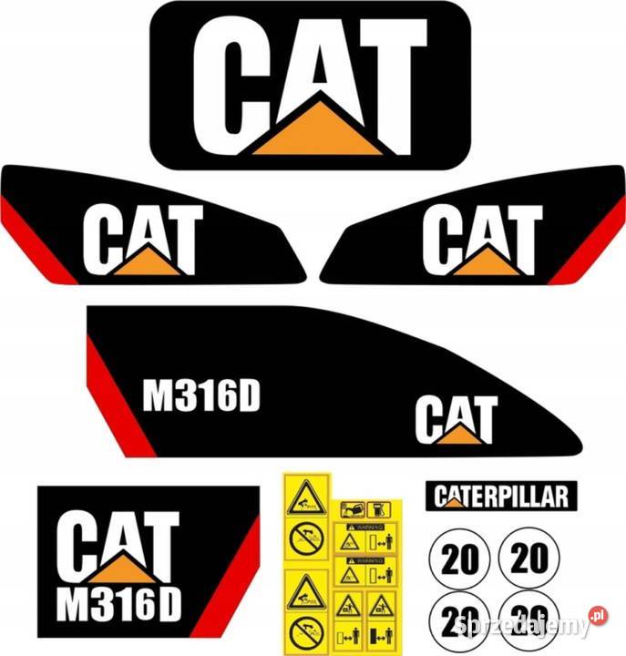 NAKLEJKI NA MASZYNĘ CAT M315D M316D CATERPILLAR
