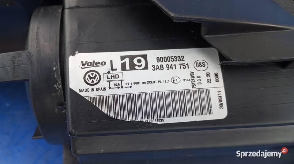 LAMPA LEWY PRZÓD EU XENON LED VOLKSWAGEN PASSAT Nowy Tomyśl sprzedam