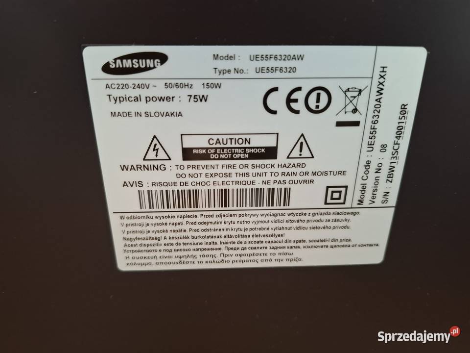 Sprzedam telewizor samsung UE55F6320AW Warszawa