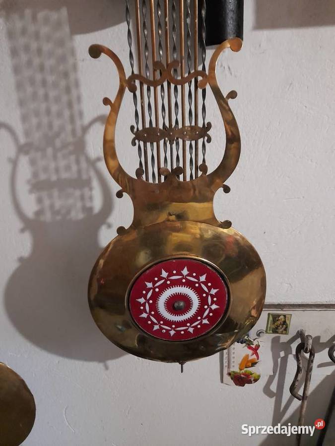 Wiszący zegar ścienny francuski linkowy metal Rzeszów