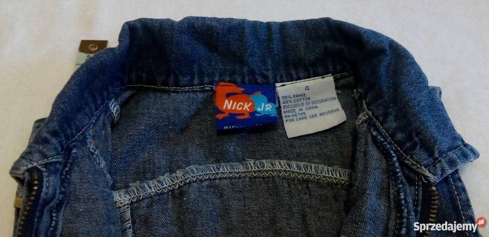 Dżinsowy rozpinany bezrękawnik ze spódniczką śląskie Rogoźnik sprzedam