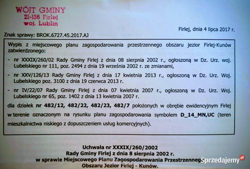 Działka Firlej Serocka pod osiedle domów lubelskie