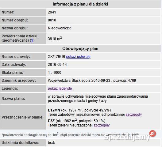 Niegowonice działka budowlanozielona 3 918 m 30m śląskie