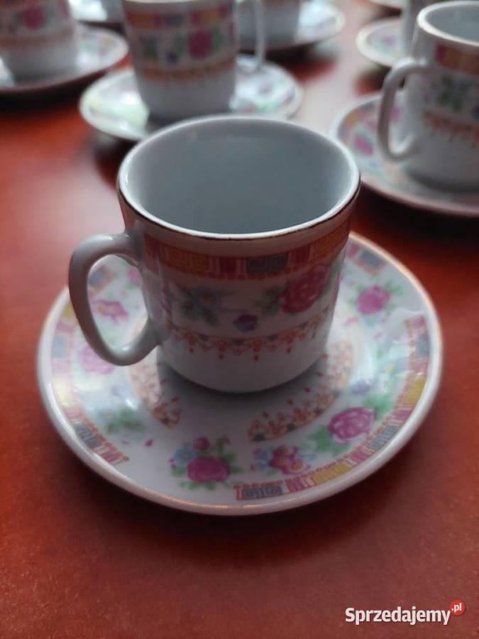 ZESTAW DO KAWY espresso filiżanki 50 ml spodki Gorzów Wielkopolski