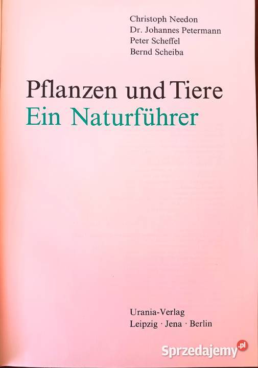 Książka Pflanzen und die Tiere Ein Naturfhrer Łódź