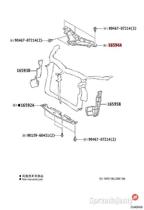OSŁONA PASA PRZEDNIEGO TOYOTA AURIS II E18 LIFT wielkopolskie