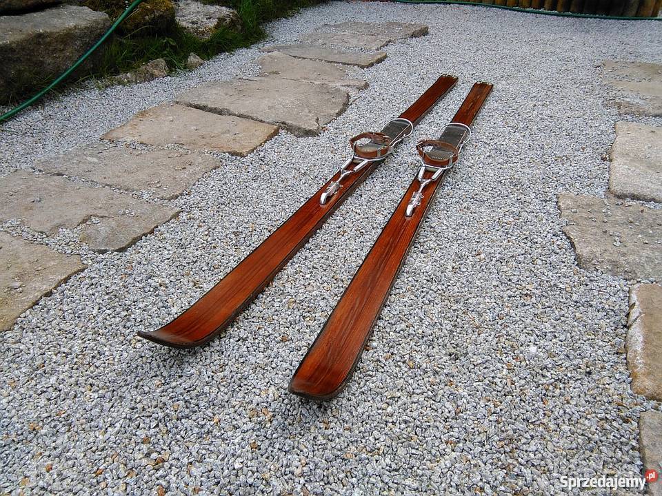 Stare drewniane narty Kandahar dolnośląskie Szklarska Poręba