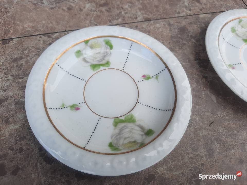 Stara porcelana podstawki konfiturówki Rosenthal biały Tczew
