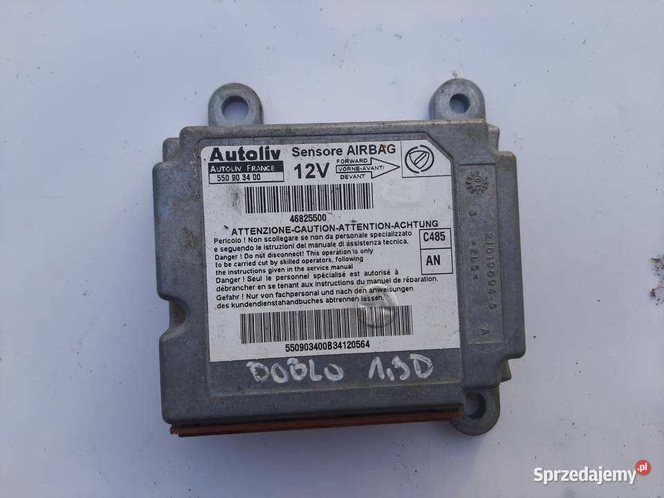 Sensor moduł poduszek Air Bag Fiat Doblo Poduszki powietrzne Ksawerów