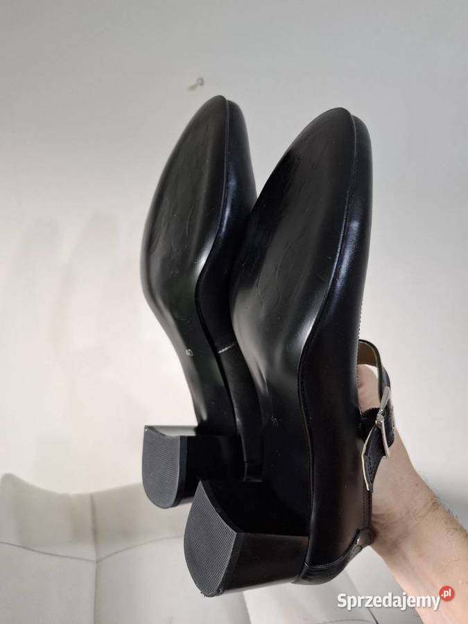 BTK 40 skórzane czółenka słupek Mary Jane nowe 26.5cm Kraków