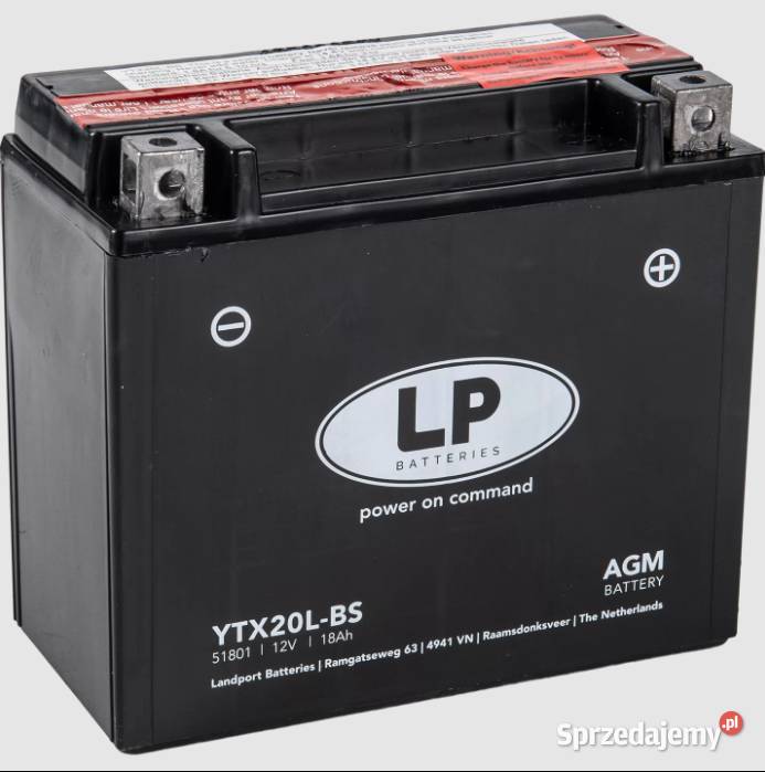 Akumulator motocyklowy Landport YTX20LBS 12V Kalisz