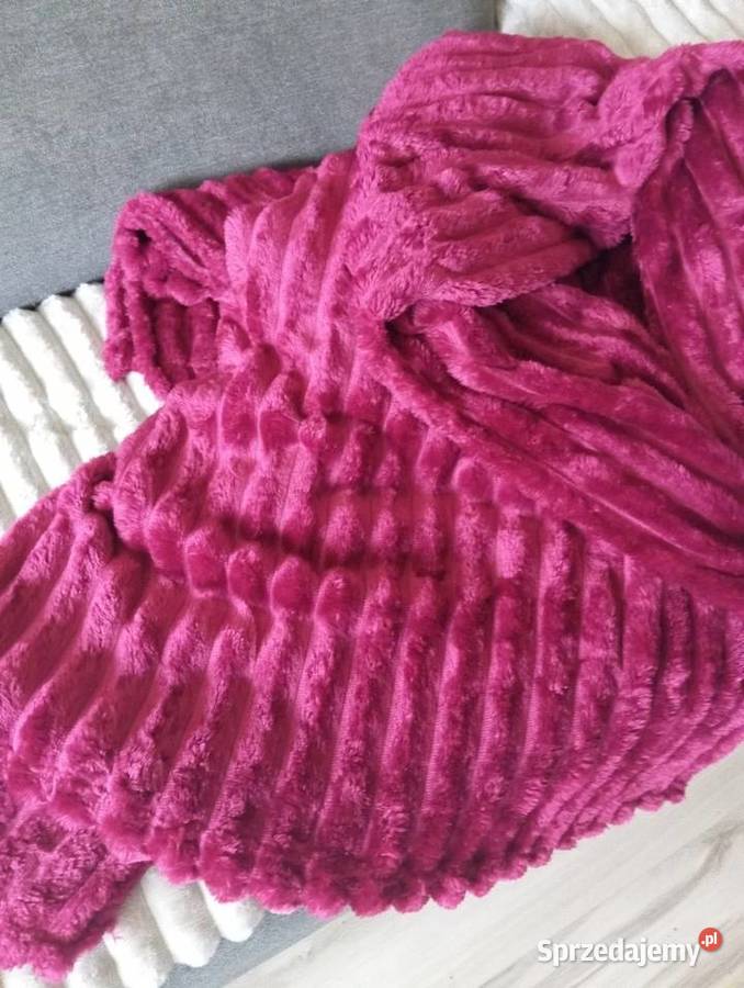 Śliczny puszysty koc 160200 różowy Łódź