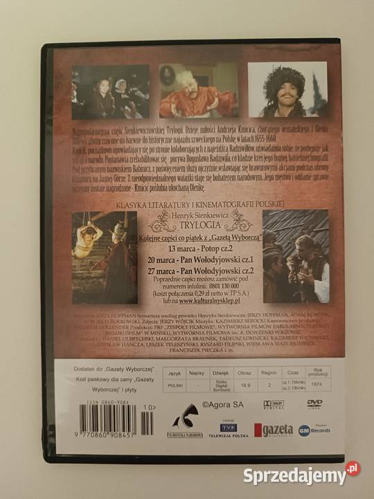 Potop Film DVD Komplet obie płyty kujawsko-pomorskie Bydgoszcz