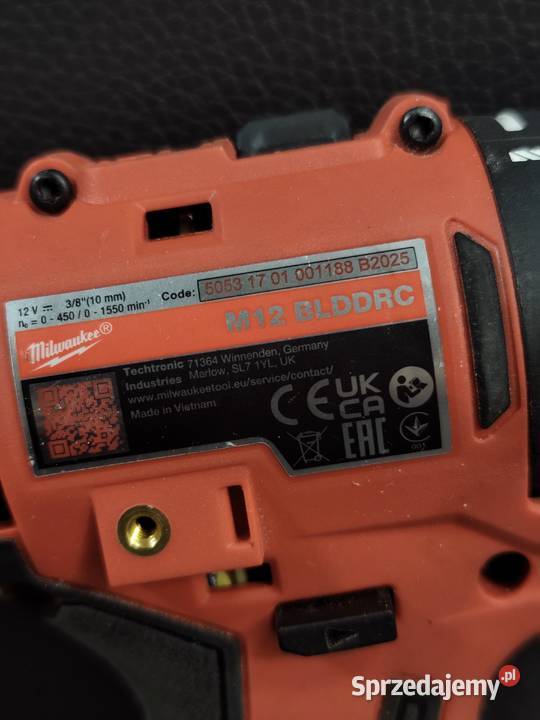 MILWAUKEE M12 BLDDRC203C Profesjonalny Zestaw Wiertarki i wkrętarki Poddębice sprzedam