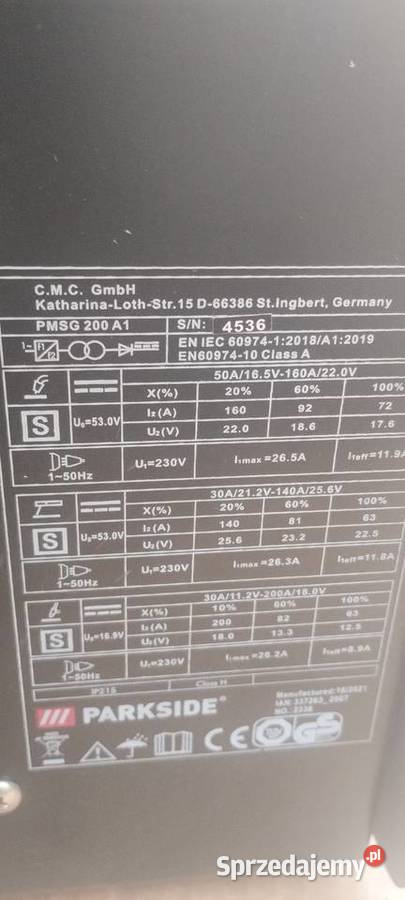 Migomat spawarka PARKSIDE Nowy Sącz