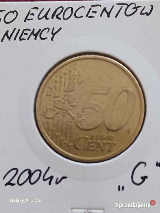 50 Eurocentów Niemcy 2004 r men G