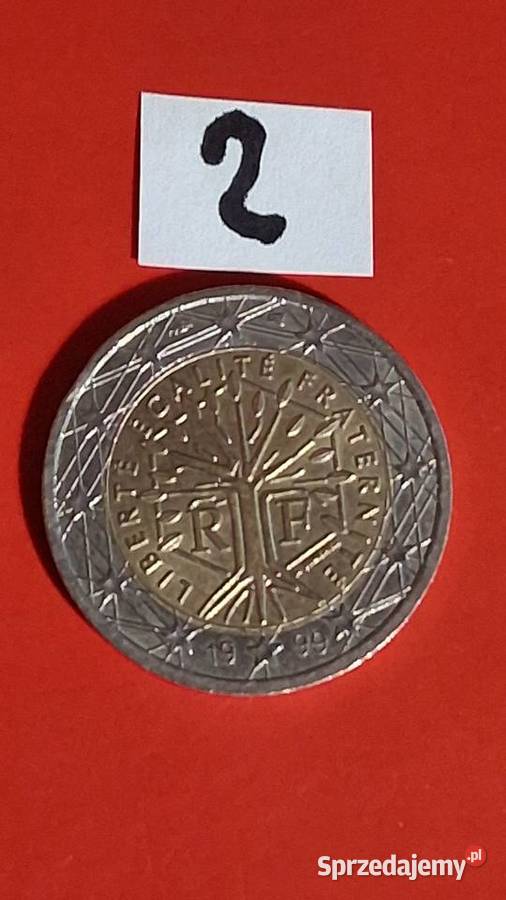Francja 2 Euro 1999 Rare Kołobrzeg