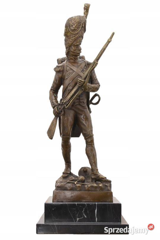 Grenadier Francuski Żołnierz z Brązu Figura Kraków