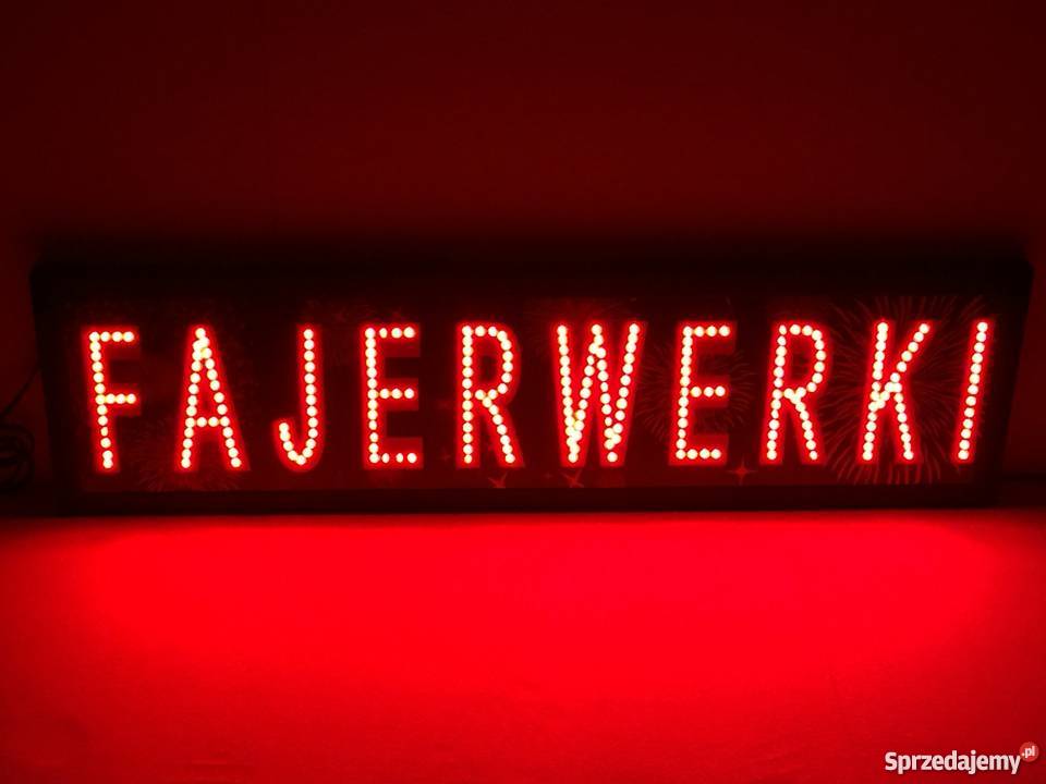 Fajerwerki 90x25 zewnętrzna reklama diodowa Pomiechówek