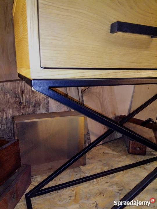 Konsola Art Loft Industrial styl Meta i Drewno Dom i Ogród Białystok