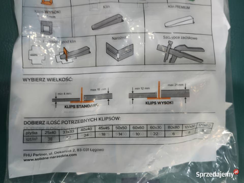 SYSTEM POZIOMOWANIA PŁYTEK SOLID KLIPSY 15 mm Opoczno