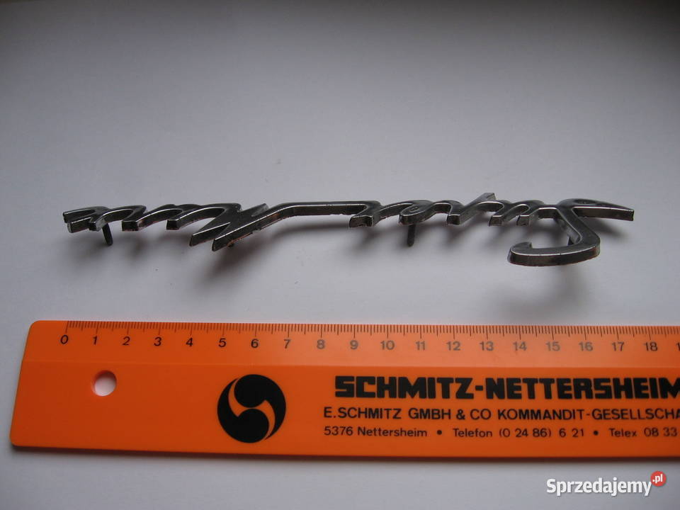 Stary napis emblemat auto PRL