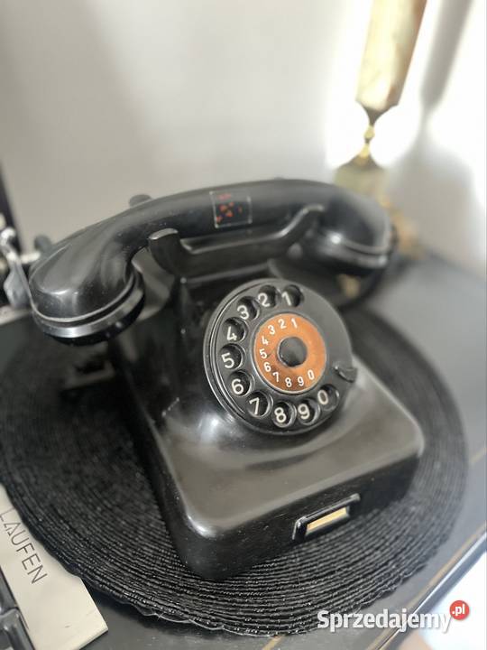 Antyk analogowy bakelitowy telefon Post W48