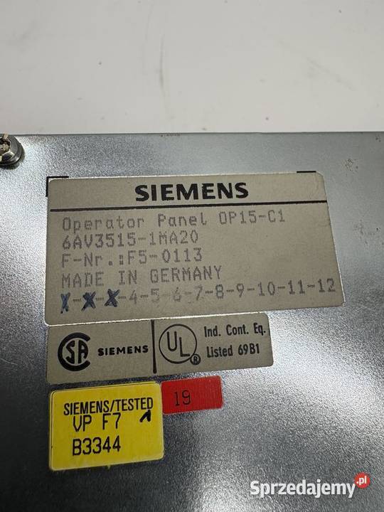 Siemens 6AV35151MA20 OP15C1 Operator Panel Warszawa