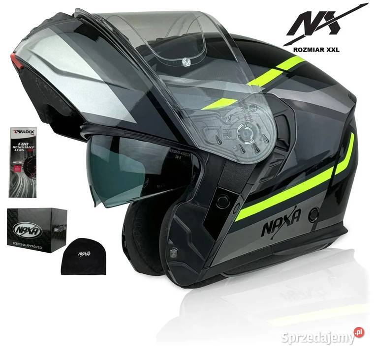 KASK MOTOCYKLOWY SZCZĘKOWY NAXA FO7EROZMIAR XXL Sosnowiec