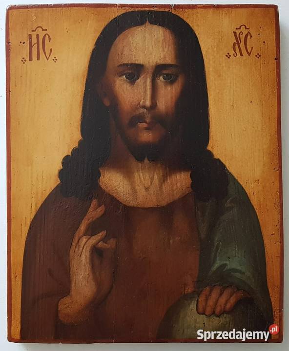 Ikona Jezus Chrystus Władca Świata 0228 Malarstwo mazowieckie Warszawa