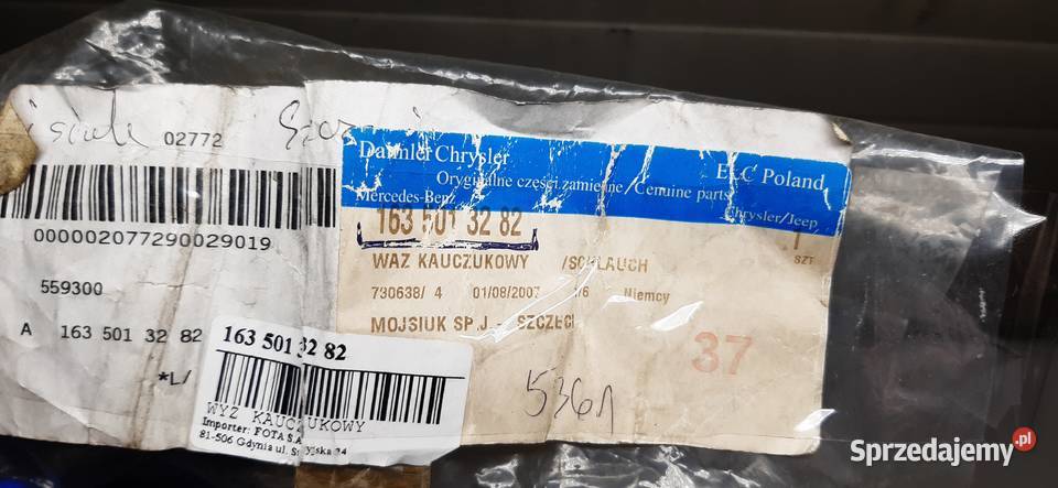 WĄŻ RURA CHŁODNICY MERCEDES W163 W164 1635013282 dolnośląskie Mielęcin sprzedam