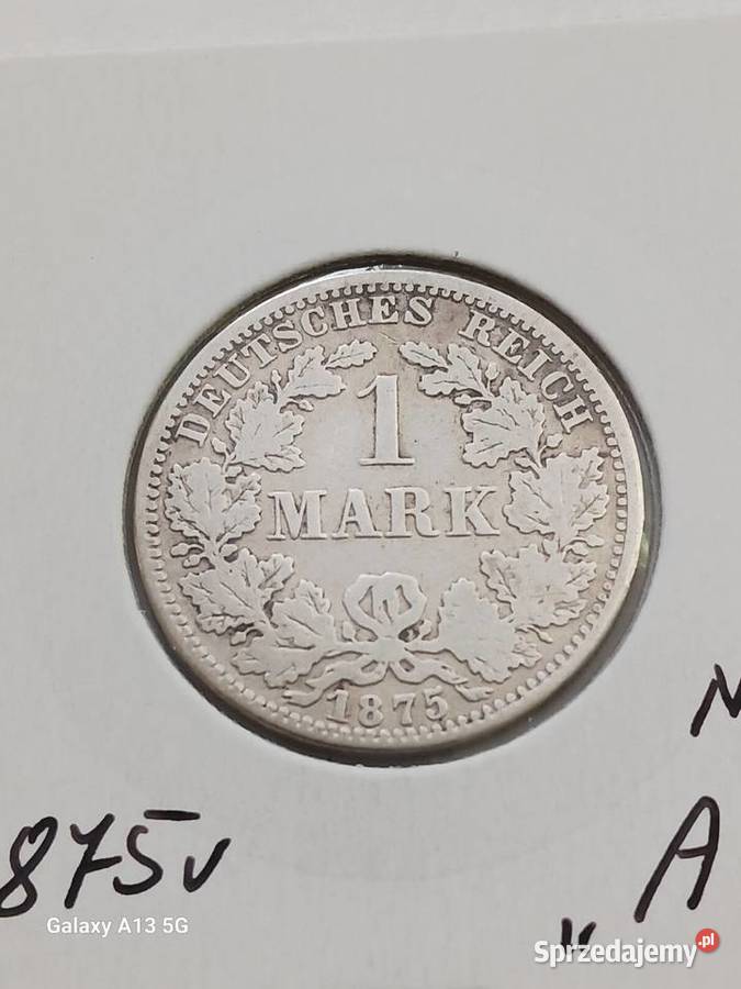 1 Marka Prusy 1875 r 7 mennica A Konin
