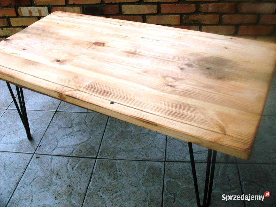 Ława, stolik stare drewno loft , retro, metalowe nogi