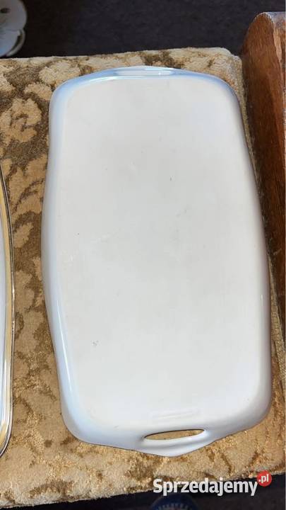 Patera biała porcelana Złocona Bez sygnatury pomorskie Gdańsk