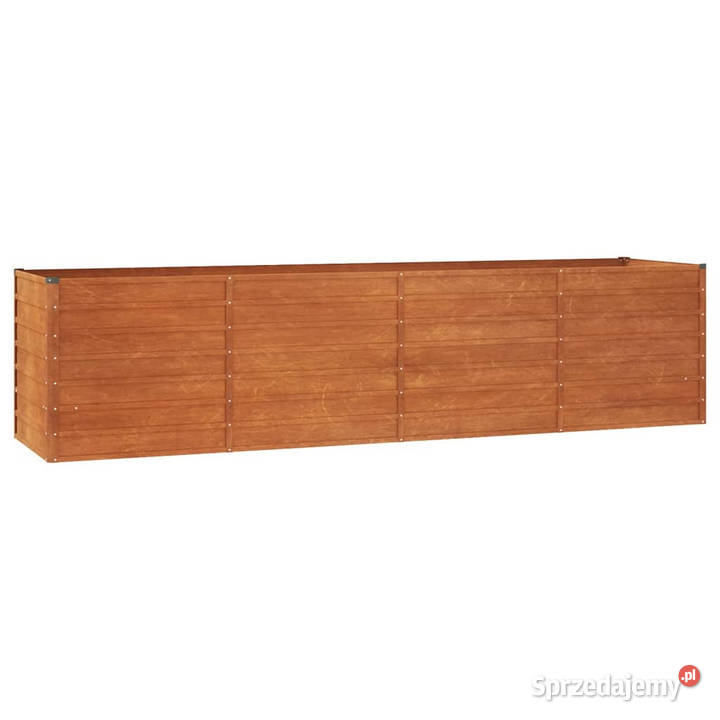 Podwyższona donica rdzawa 320x80x77 stal Warszawa sprzedam