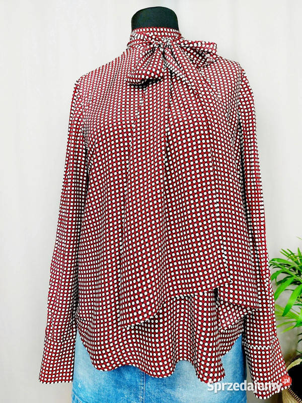 Bluzka damska w groszki kropki długi rękaw 100 Złoczew