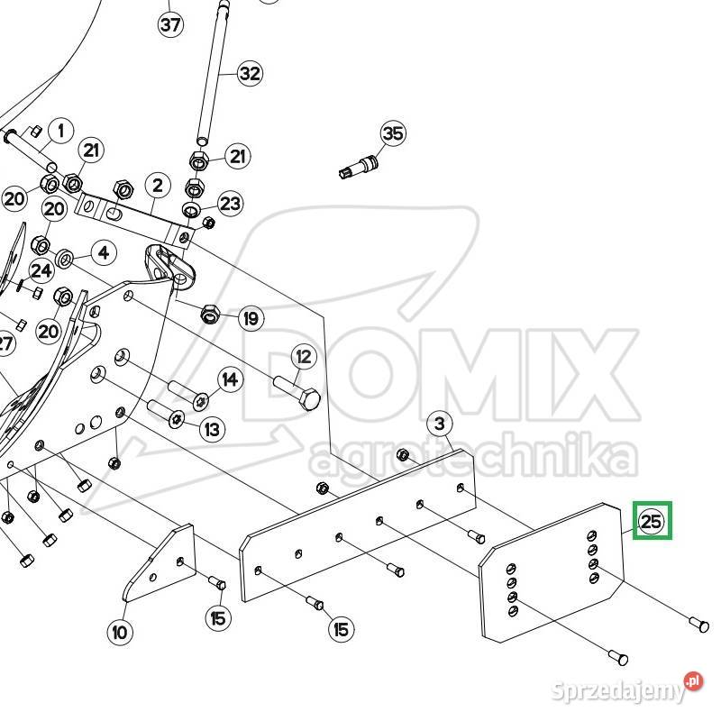 Nakładka płozy Kuhn obrotowa 8 otworów H0400610 Kawnice sprzedam