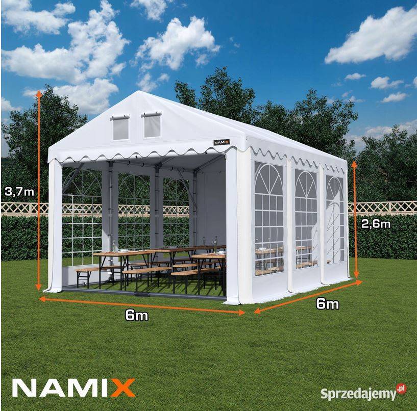 Namiot PRESTIGE 6x626m ogrodowy imprezowy garaż Jabłonna