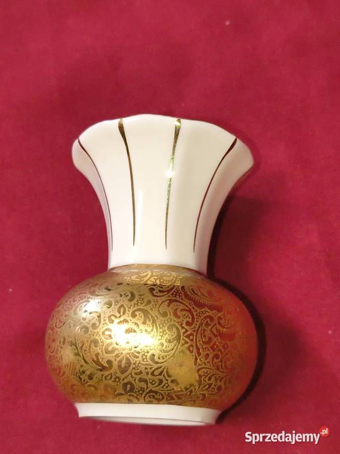 Porcelanowy wazon vintage złocony Rolf Withohn Chorzew