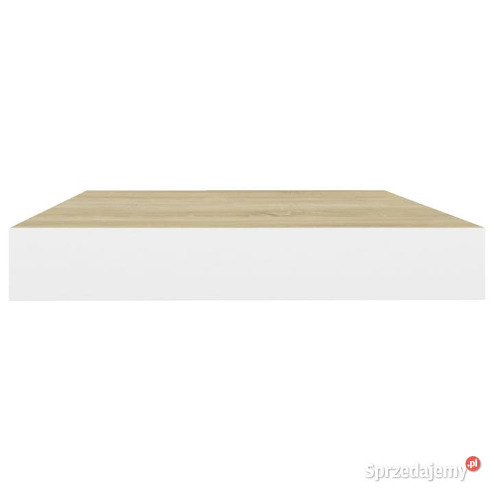 Półka ścienna kolor dębu i biel 50x23x38 MDF Półki Warszawa