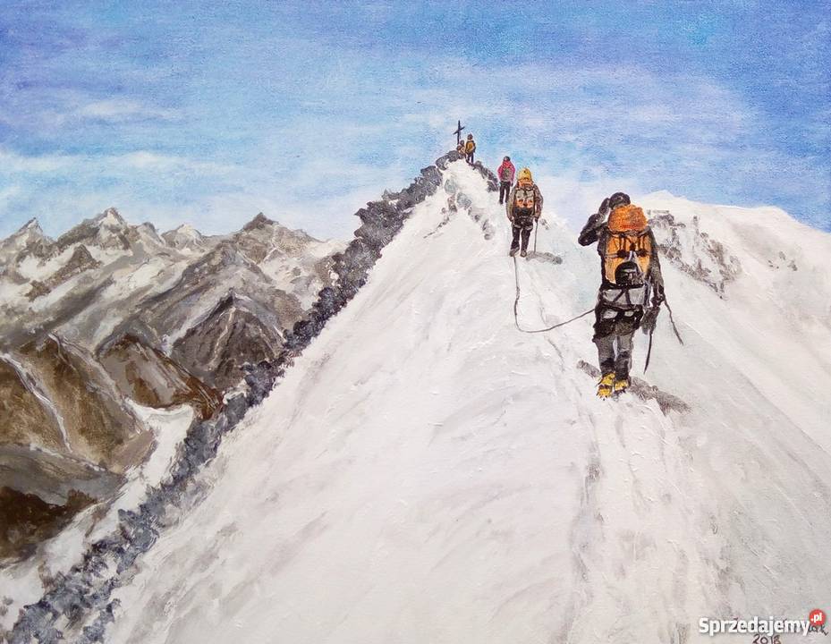 Obraz ręcznie malowany W drodze na Allalinhorn Kalisz