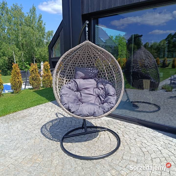 Fotel wiszący ogrodowy elden trigo szary kokon Kraków