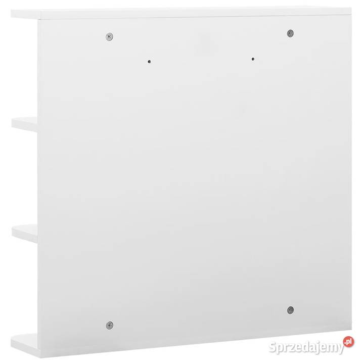 Szafka łazienkowa z lustrem biała 66x17x63 MDF