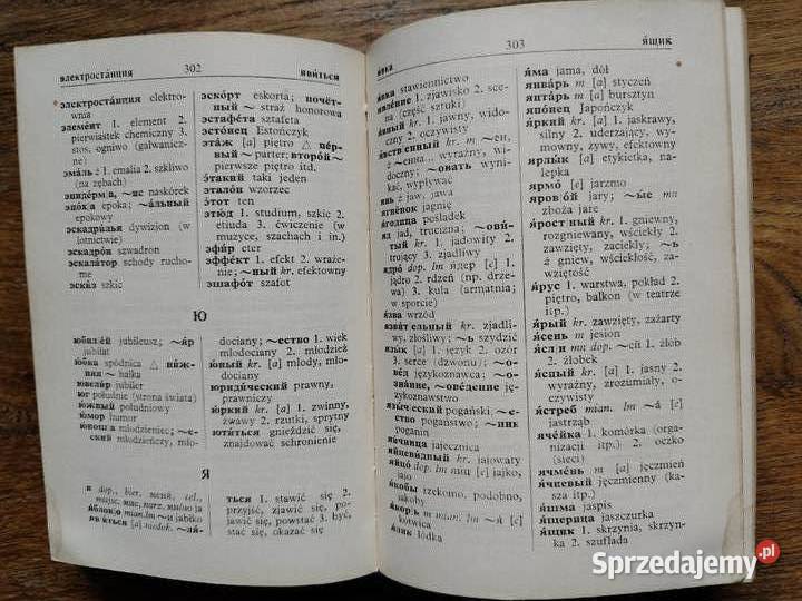 Mały słownik rosyjskopolski i polskorosyjski WP twarda Kraków