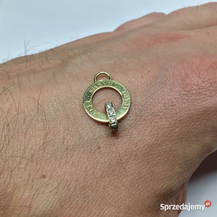 Złoty WISIOREK 585 14K Zawieszka DIAMENTY 004ct Warszawa