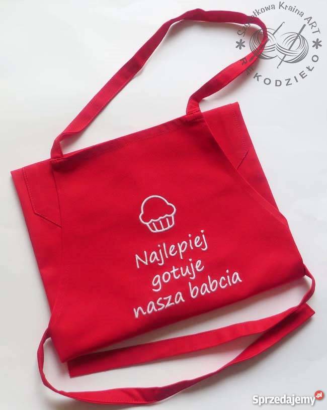 Fartuch z HAFTEM imieniem PREZENT na DZIEŃ BABCI Toruń sprzedam