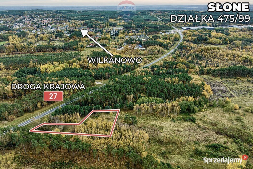 Na sprzedaż działka drodze 27 z MPZG Słone