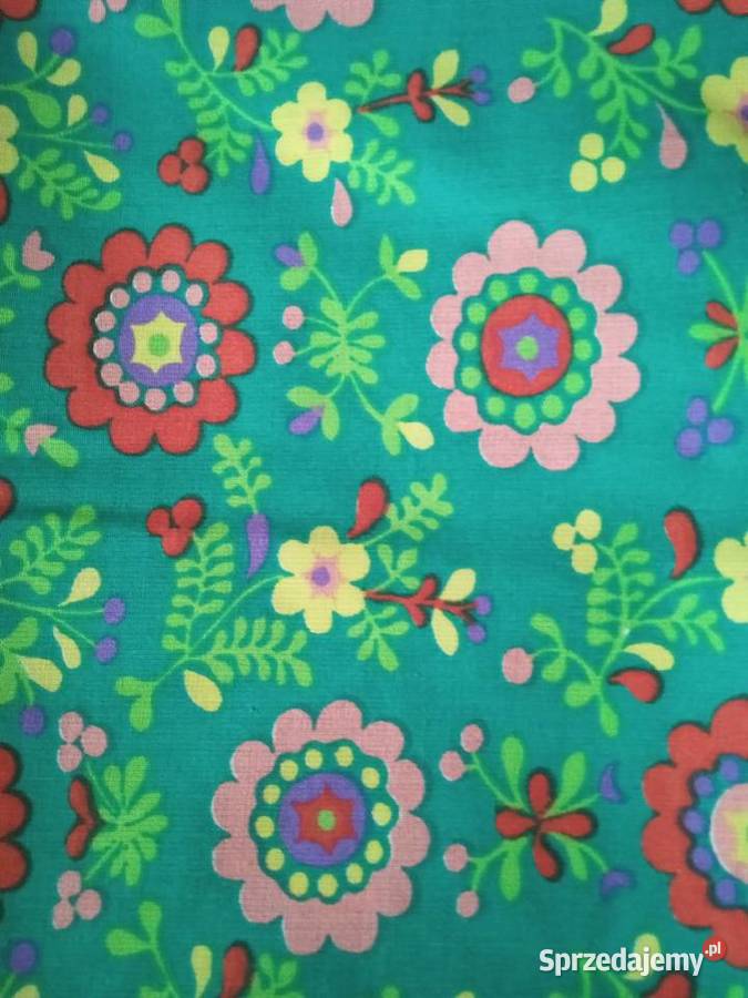 Kupon materiału ELANOBAWEŁNA vintage PRL retro Tychy sprzedam
